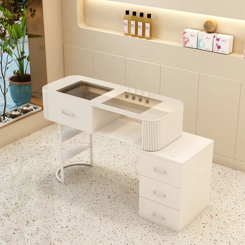 Tech Accessories Luxury - Mesa de Manicure Luxuosa Nórdica Branca