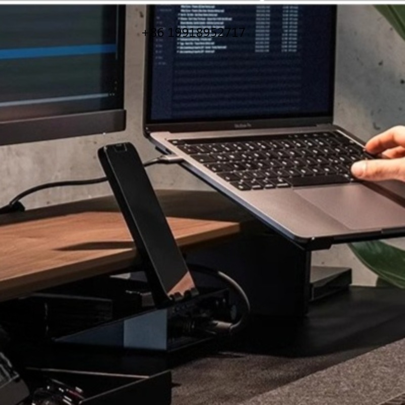 Laptop Stand Bamboo - Suporte Ergonômico de Alumínio para Monitor,