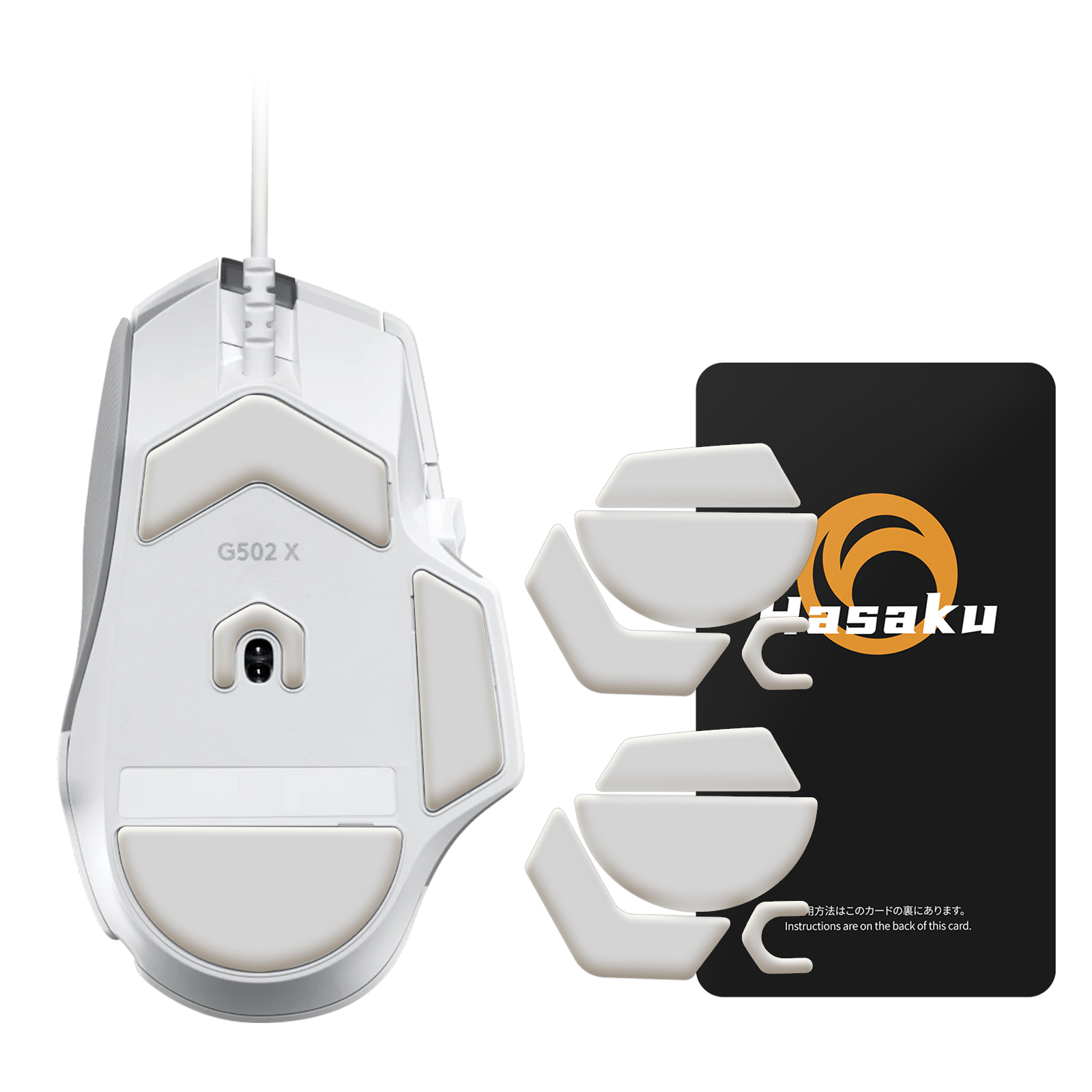 Logitech Mouse G502 - 2 conjuntos hasaku bordas curvas arredondadas