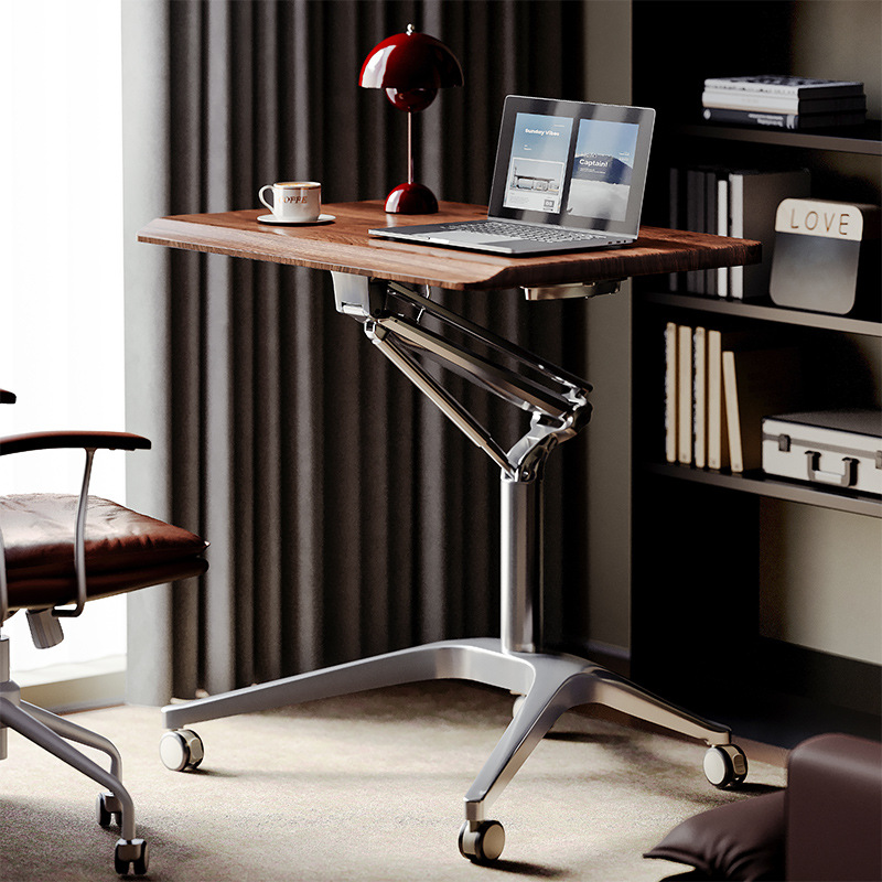 Laptop Stand Bamboo - Mesa de Trabalho Pneumática, Mesa Móvel