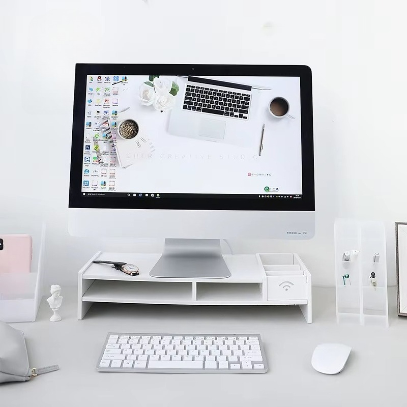Laptop Stand Bamboo - Suporte de Bambu de 2 Níveis