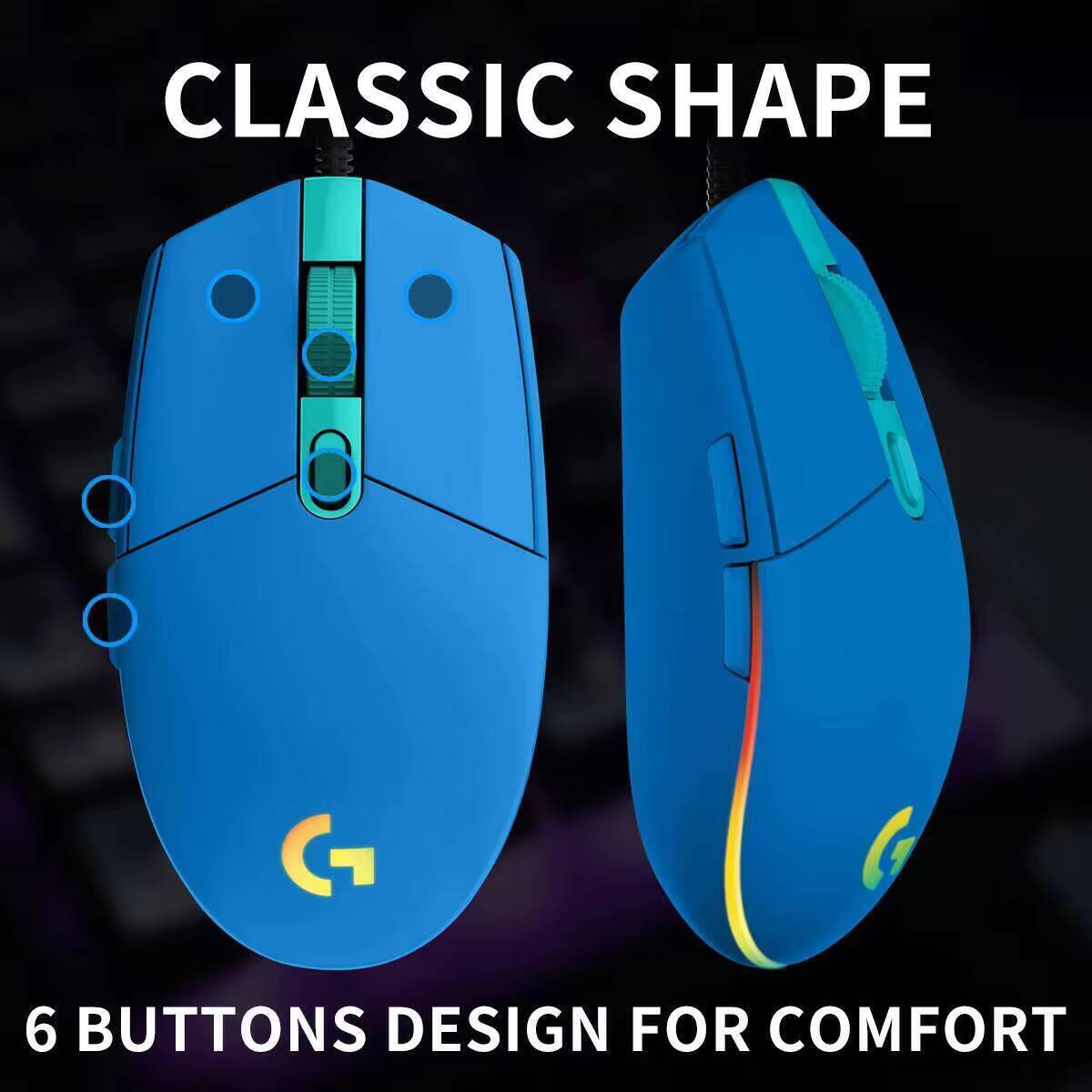 Mouse Gamer Logitech G203 8000 - Logitech Mouse G203 avaliação e preço