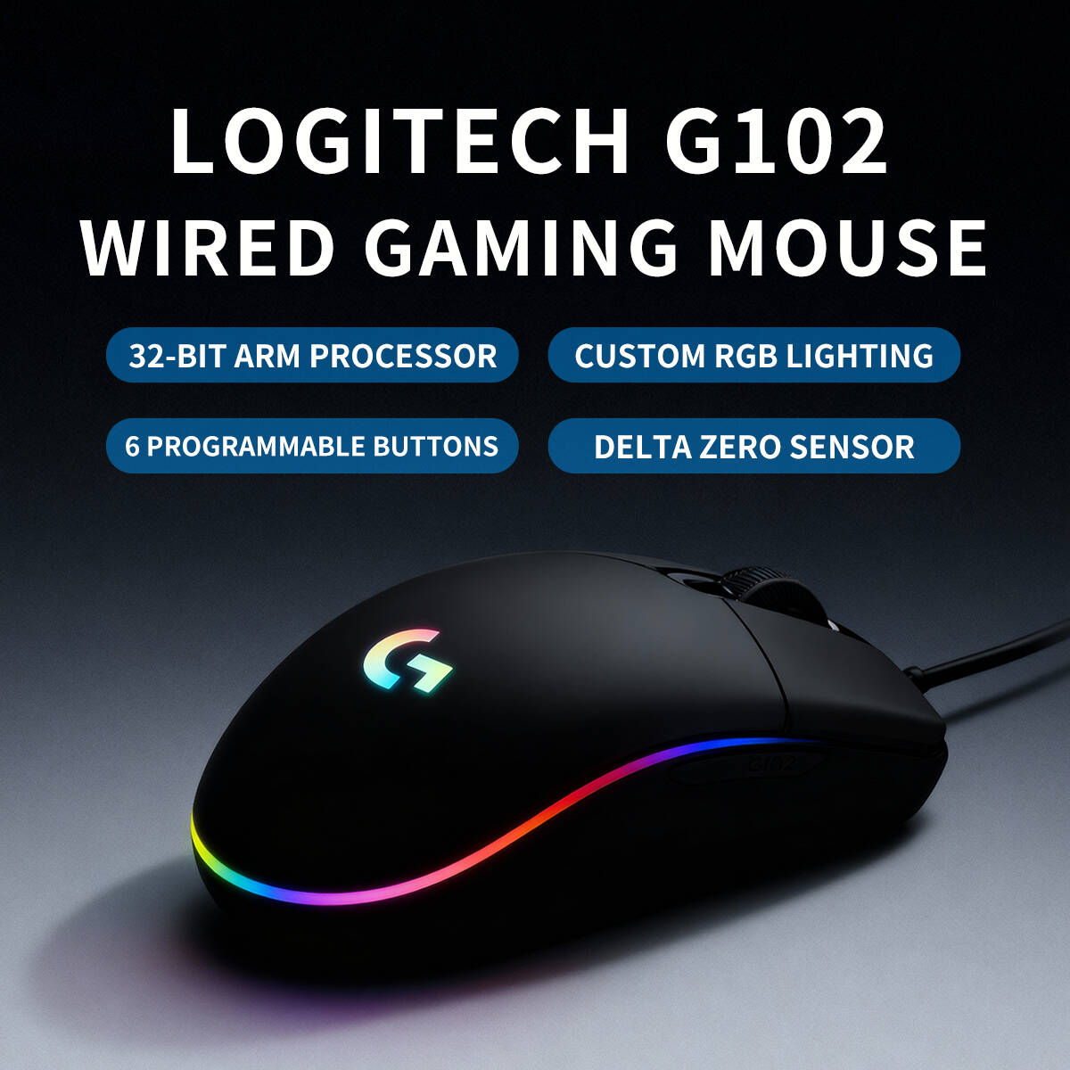 Mouse Gamer RGB com Fio Logite - Logitech Mouse G203 avaliação e preço