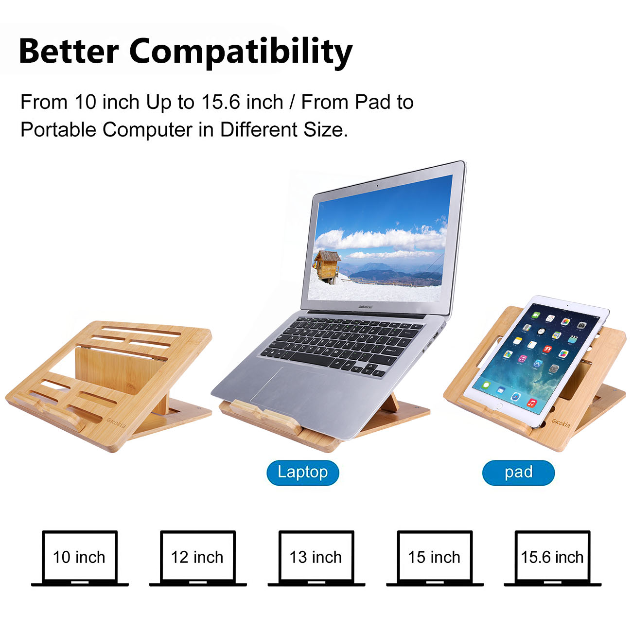 Bambu ajustável dobrável Lapto - Laptop Stand Bamboo avaliação e preço