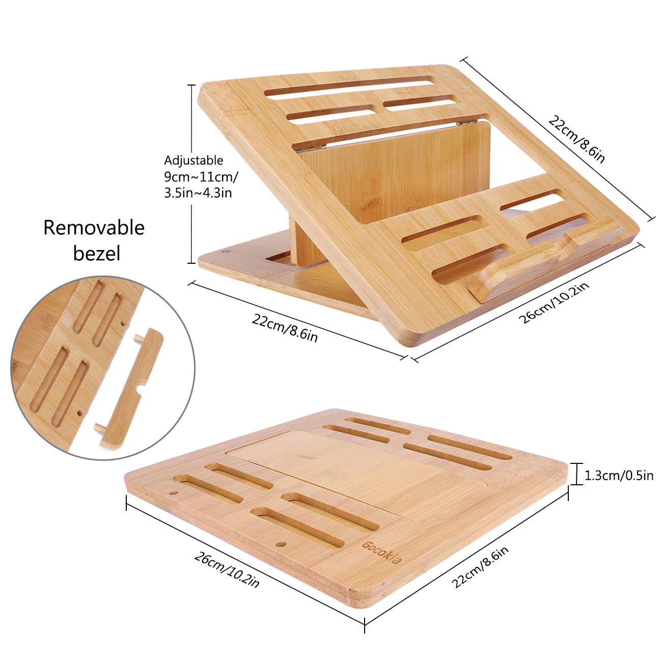 Bambu ajustável dobrável Lapto - Laptop Stand Bamboo avaliação e preço